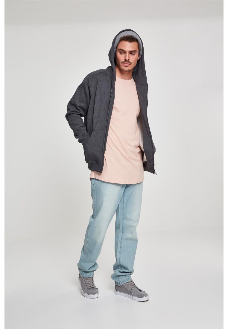 Urban Classics zip hoody charcoal - Shop-Tetuan