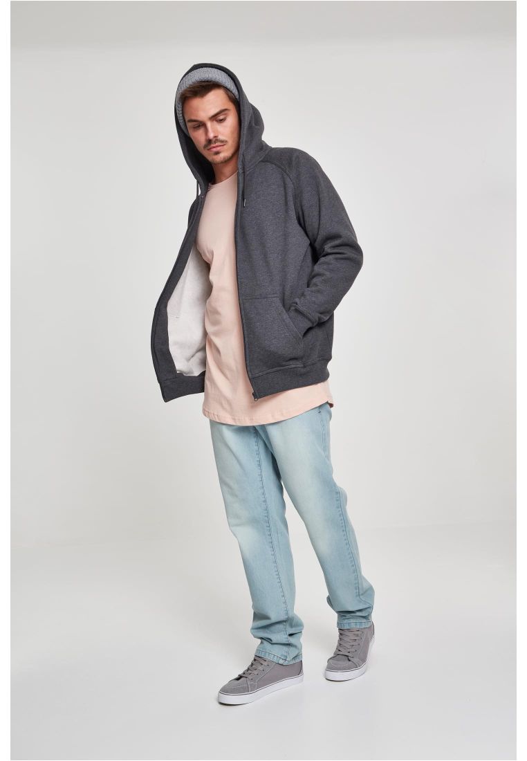 Urban Classics zip hoody charcoal - Shop-Tetuan