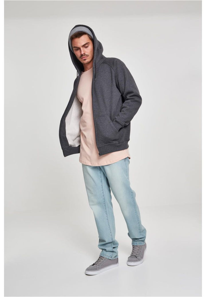 Urban Classics zip hoody charcoal - Shop-Tetuan