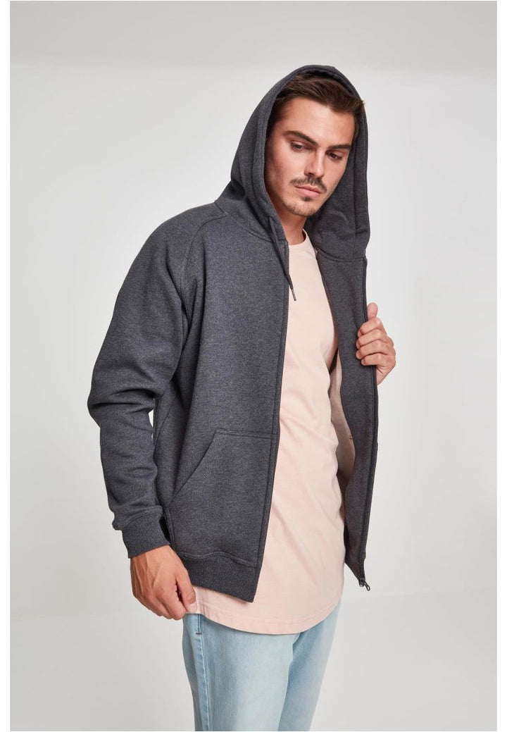 Urban Classics zip hoody charcoal - Shop-Tetuan