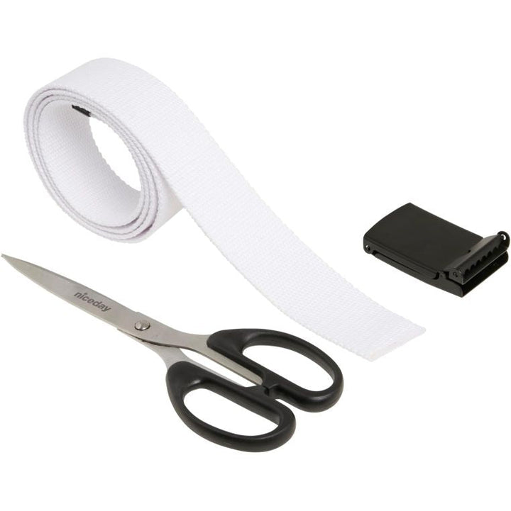 Urban Classics Canvas Belts white/black - Shop-Tetuan