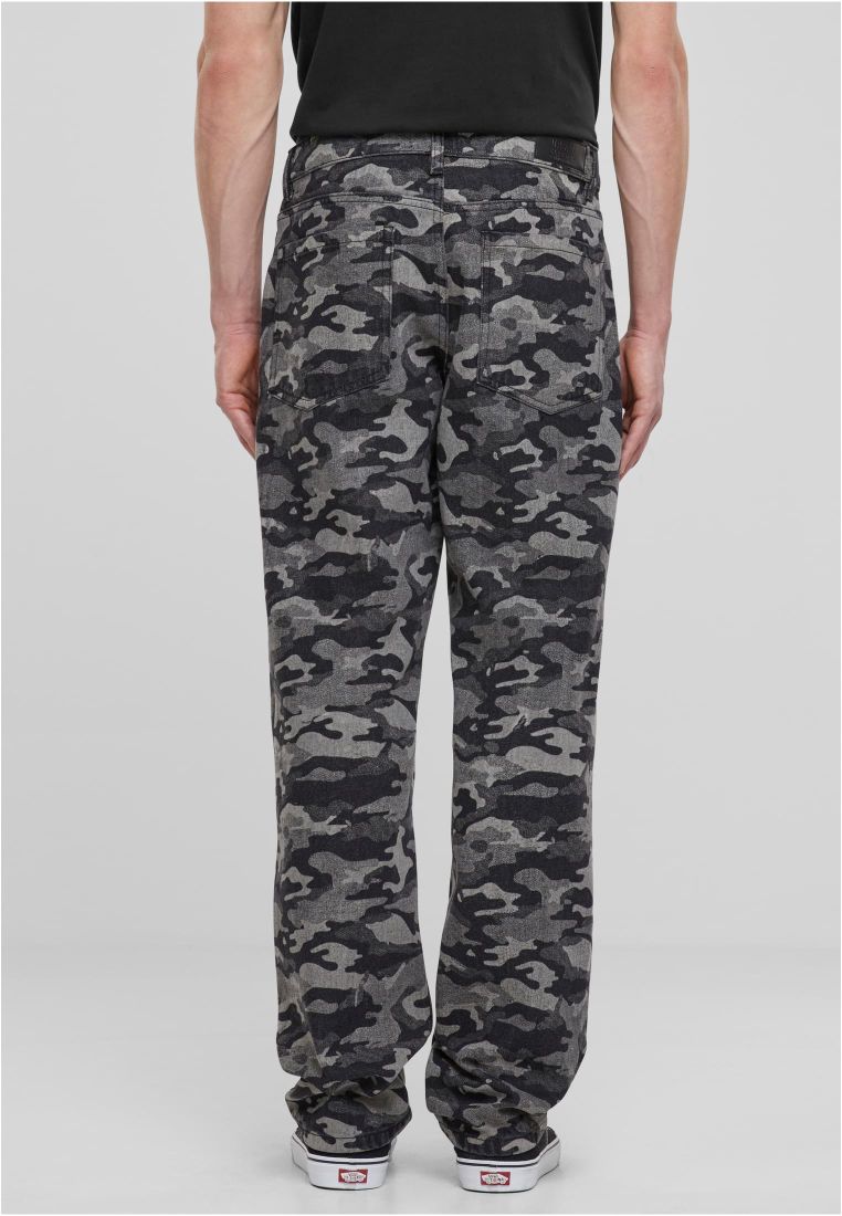 Urban Classics Laser Camo Printed Jeans black/lasercamo - Shop-Tetuan