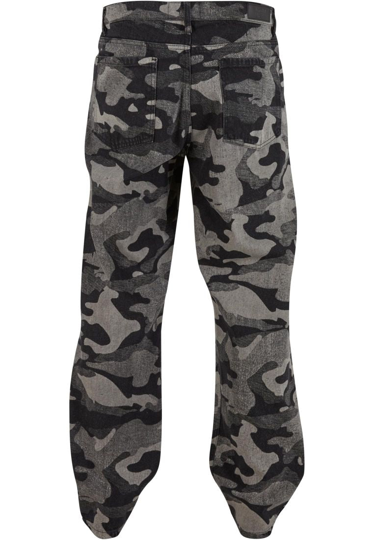 Urban Classics Laser Camo Printed Jeans black/lasercamo - Shop-Tetuan