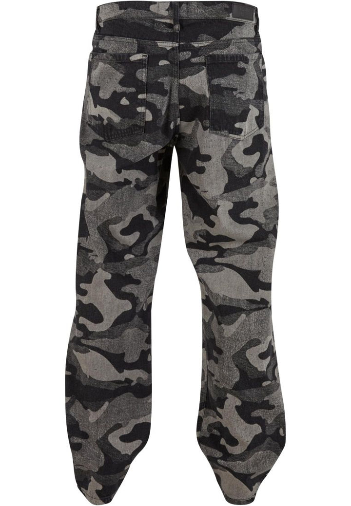 Urban Classics Laser Camo Printed Jeans black/lasercamo - Shop-Tetuan