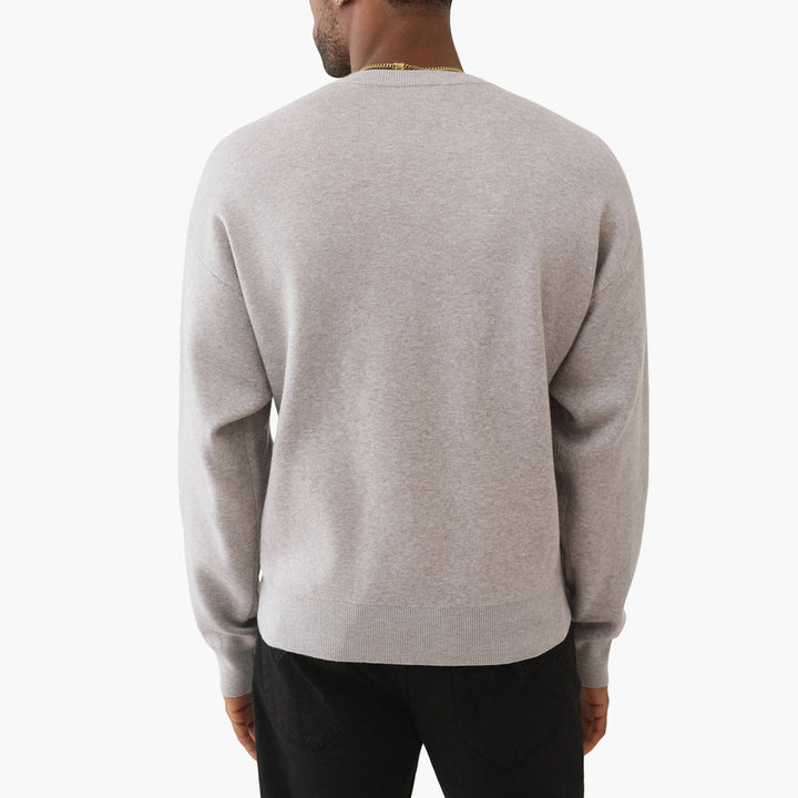 True Religion LS Boxy SRS Sweater heather grey