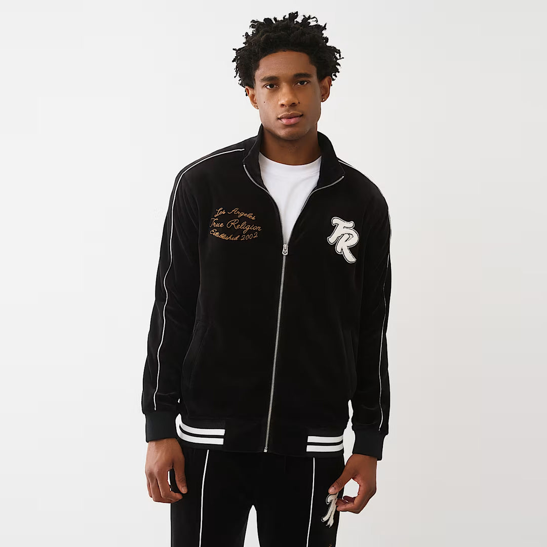 True Religion Velour Track Jacket jet black - Shop-Tetuan