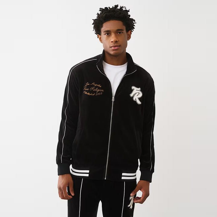 True Religion Velour Track Jacket jet black - Shop-Tetuan