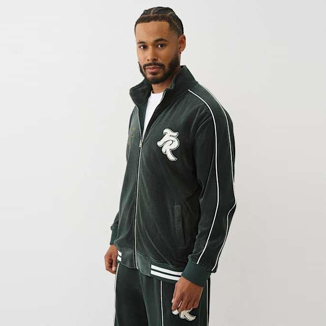 True Religion Velour Track Jacket green gables - Shop-Tetuan