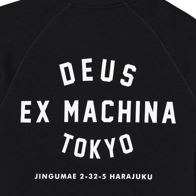 Deus Ex Machina Harajuku Address crew black - Shop-Tetuan
