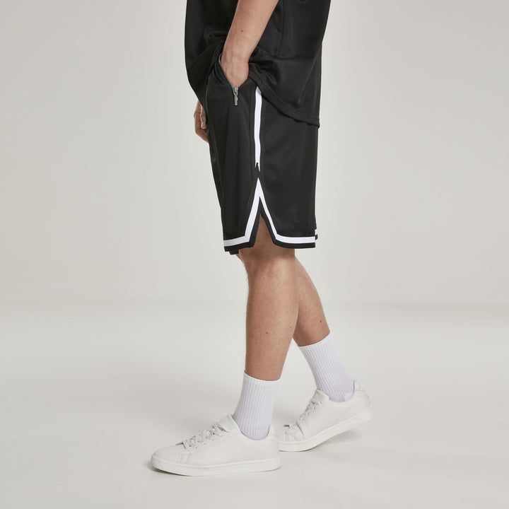 Urban Classics Premium Stripes Mesh Shorts black