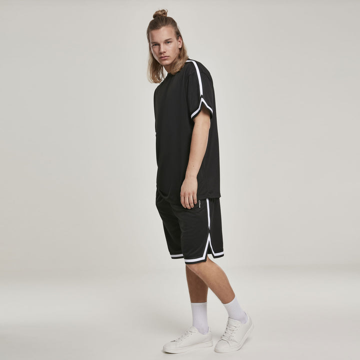Urban Classics Premium Stripes Mesh Shorts black