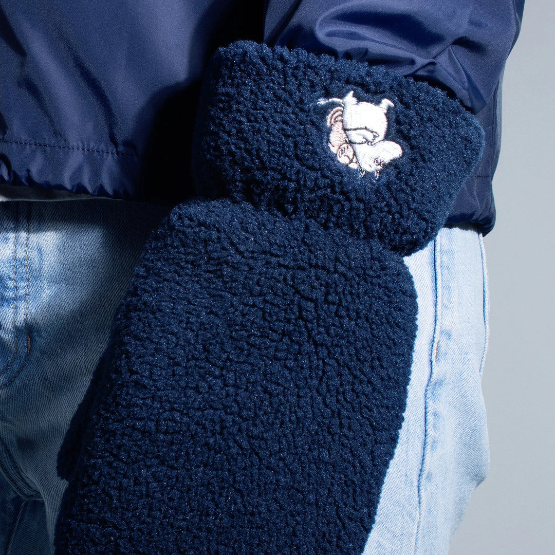Moomin Muumipeikko Pörröiset mittens fleece dark blue