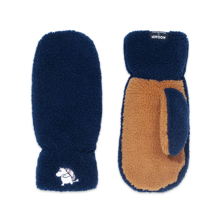 Moomin Muumipeikko Pörröiset mittens fleece dark blue