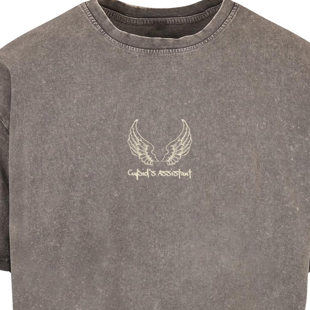 Merchode Cupid´s Assistant Acid Washed Heavy Oversize Tee asphalt - Shop-Tetuan