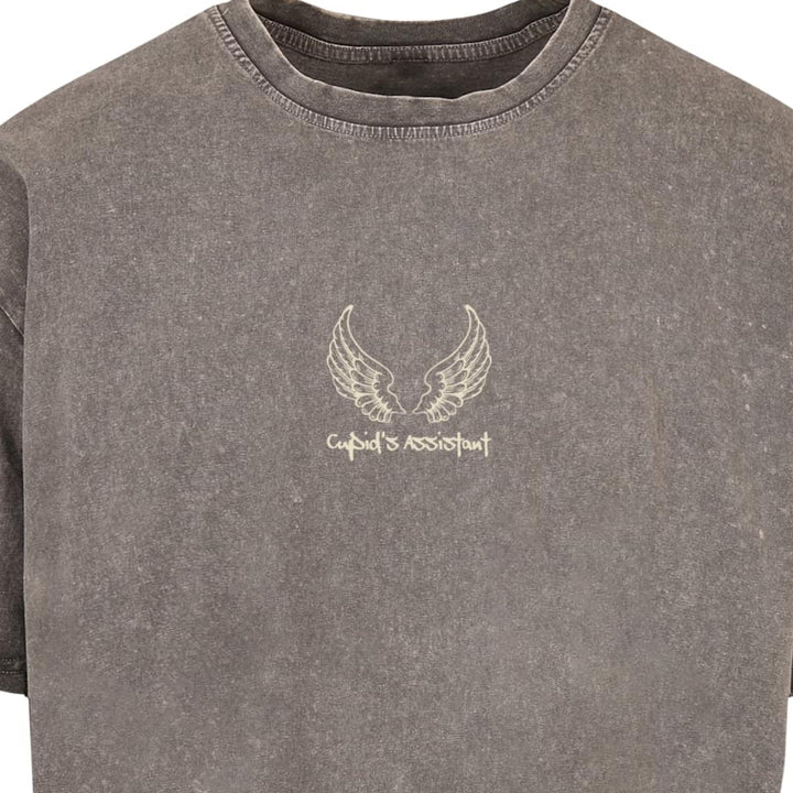 Merchode Cupid´s Assistant Acid Washed Heavy Oversize Tee asphalt - Shop-Tetuan