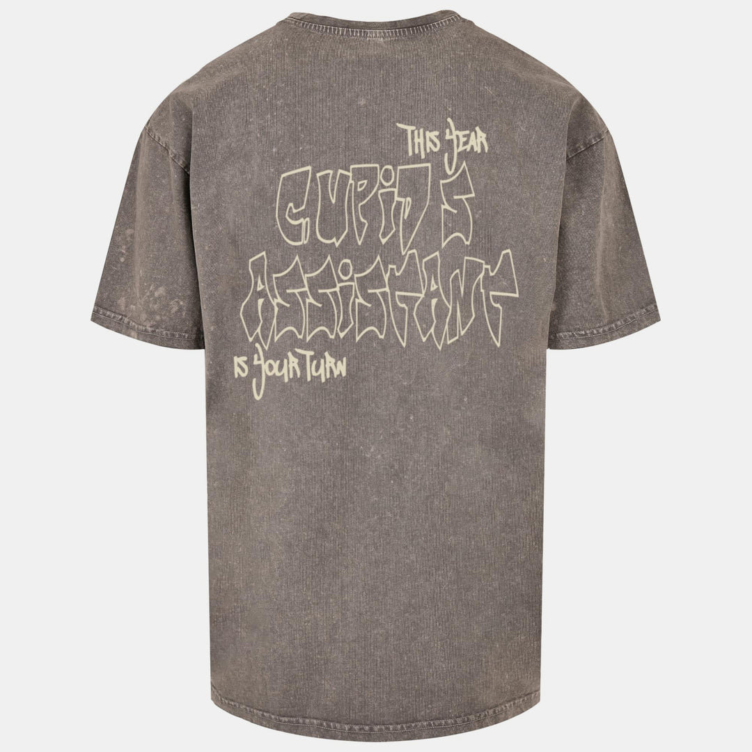 Merchode Cupid´s Assistant Acid Washed Heavy Oversize Tee asphalt - Shop-Tetuan