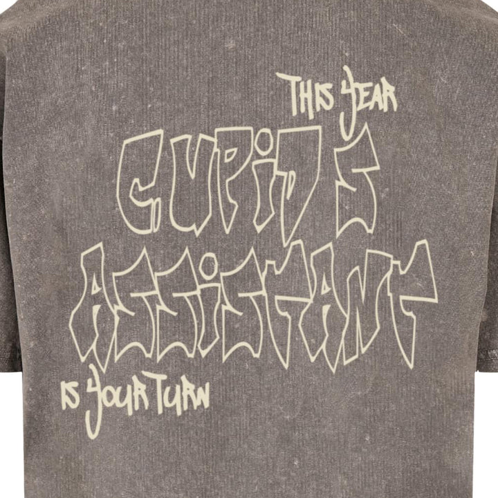 Merchode Cupid´s Assistant Acid Washed Heavy Oversize Tee asphalt - Shop-Tetuan