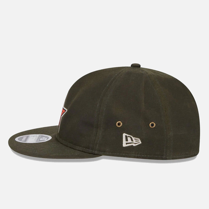 New Era Waxed Canvas Retro Crown 9Fifty Strapback H Astros rifle green - Shop-Tetuan