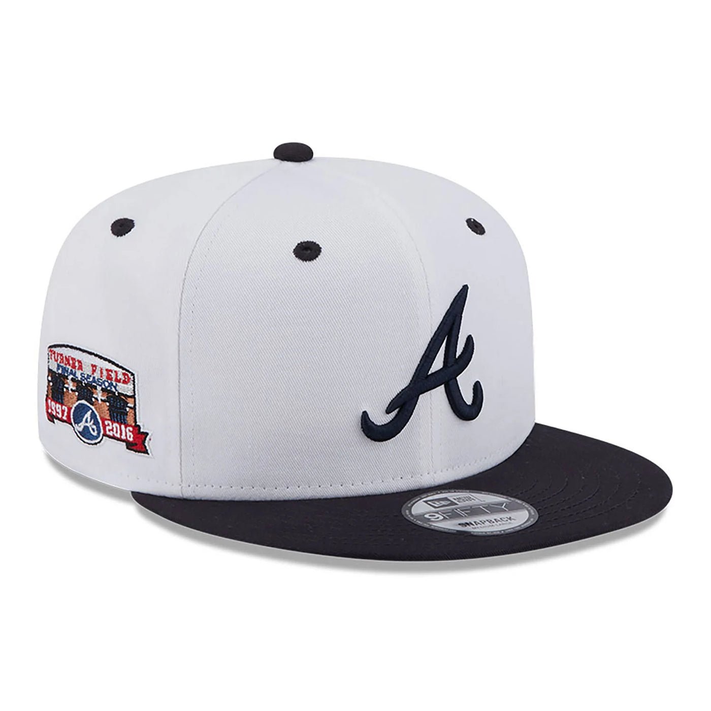New Era White Crown Patch 9Fifty A Braves white/black