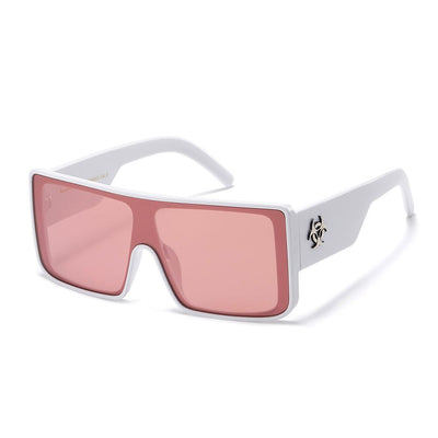 Biohazard Squared Shield Sunglasses white/pink - Shop-Tetuan