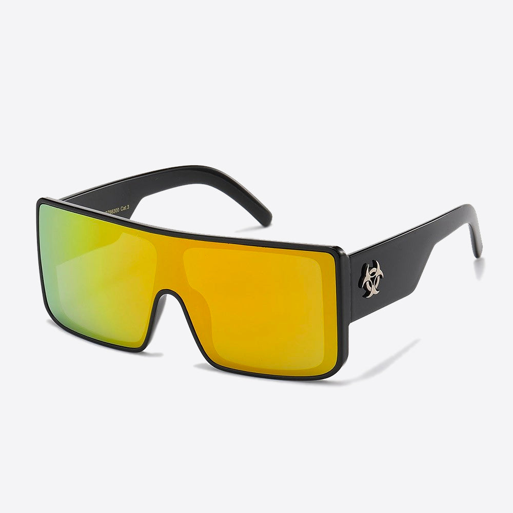 Biohazard Squared Shield Sunglasses black/yellow - Shop-Tetuan