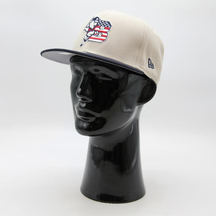 New Era Fourth of July 2024 59Fifty B Bisons stone/navy - Shop-Tetuan