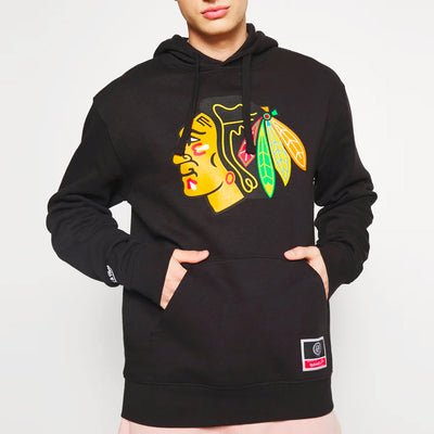 Mitchell & Ness NHL Team Logo hoody C Blackhawks black - Shop-Tetuan