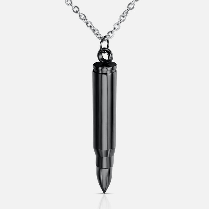 Bullet Pendant Necklace black