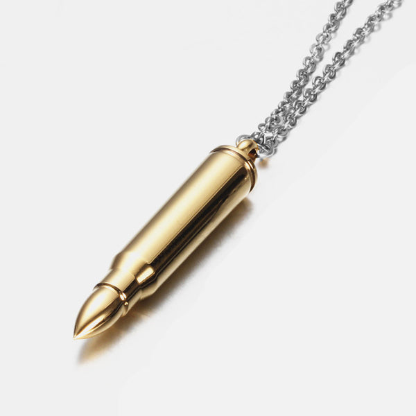 Bullet Pendant Necklace gold