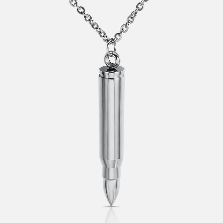 Bullet Pendant Necklace silver