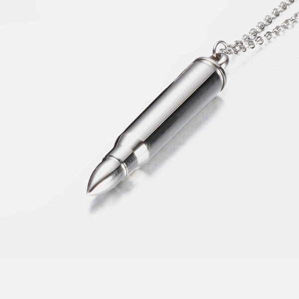 Bullet Pendant Necklace silver