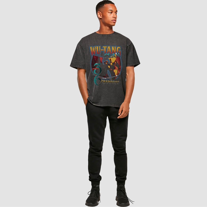 Wu-Wear Wu-Tang 36 Chambers Acid Was Oversize Tee black - Shop-Tetuan