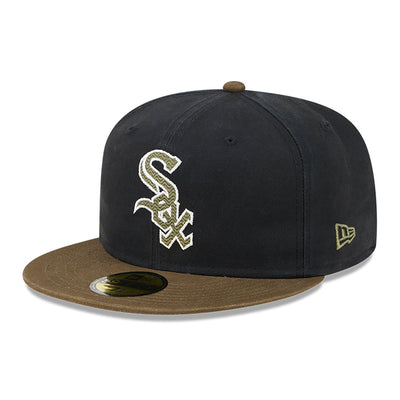 New Era Quilted Logo 59FIfty C White Sox black/brown - Shop-Tetuan