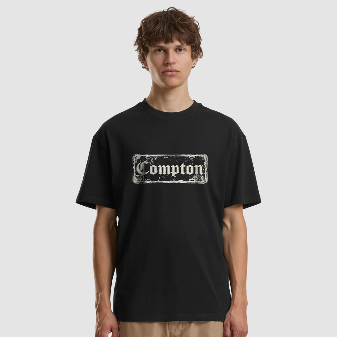 Mister Compton License Plate Oversize Tee black