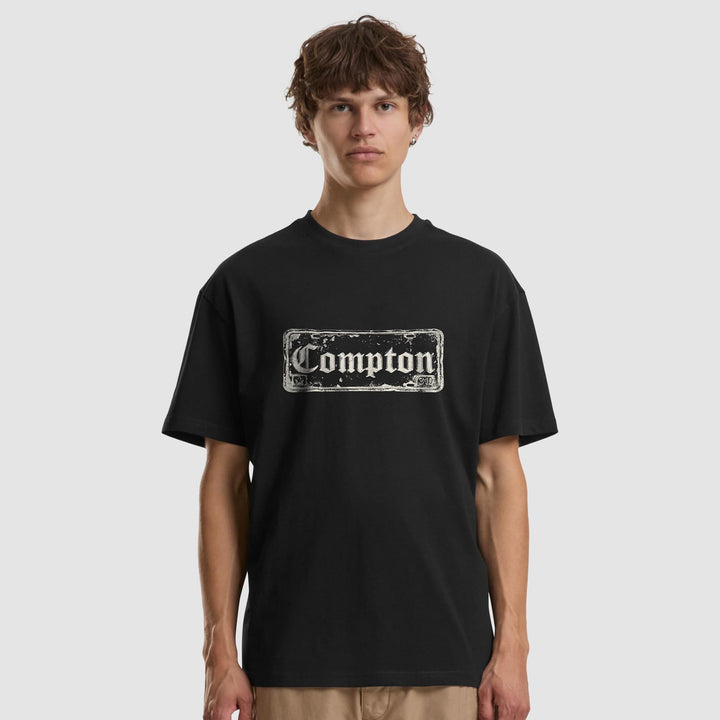 Mister Compton License Plate Oversize Tee black