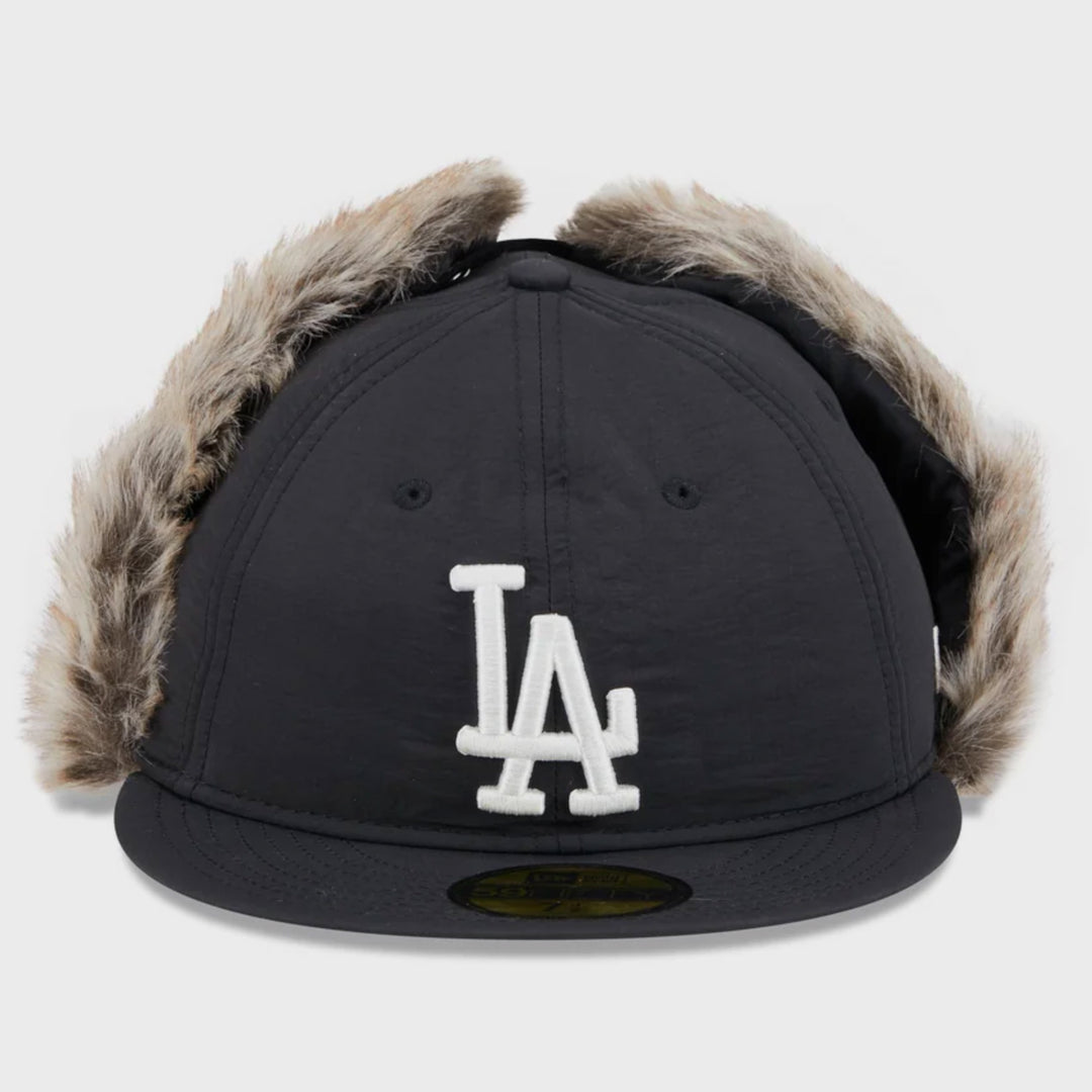 New Era Winter DogEar Retro Crown 59Fifty LA Dodgers black - Shop-Tetuan