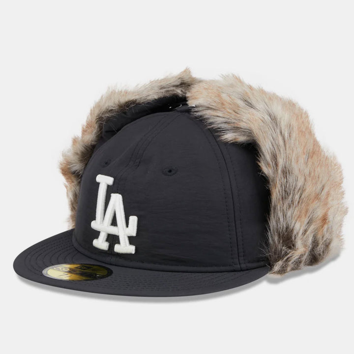 New Era Winter DogEar Retro Crown 59Fifty LA Dodgers black - Shop-Tetuan