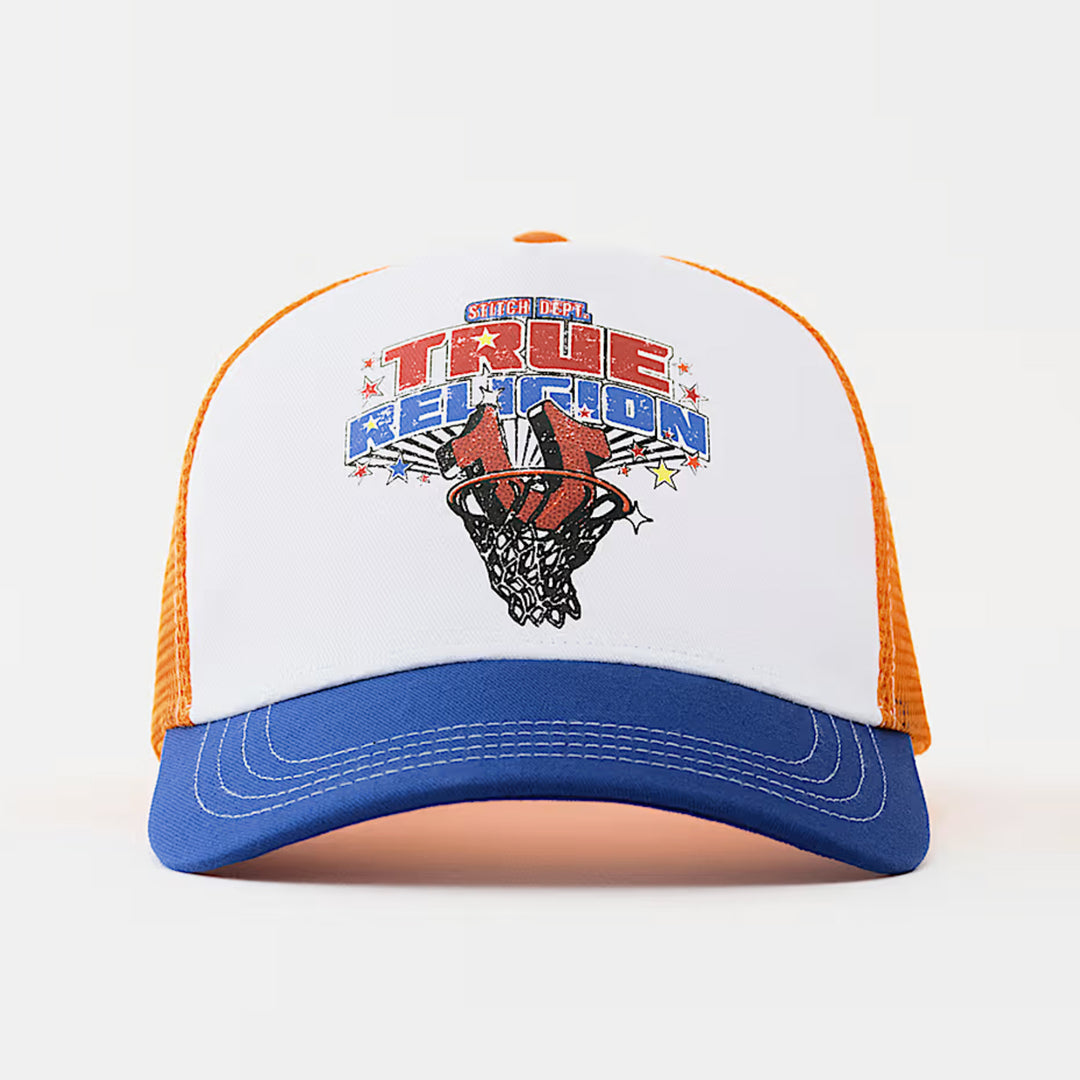 True Religion Horseshoe Dunk Trucker wht/royal/orange - Shop-Tetuan