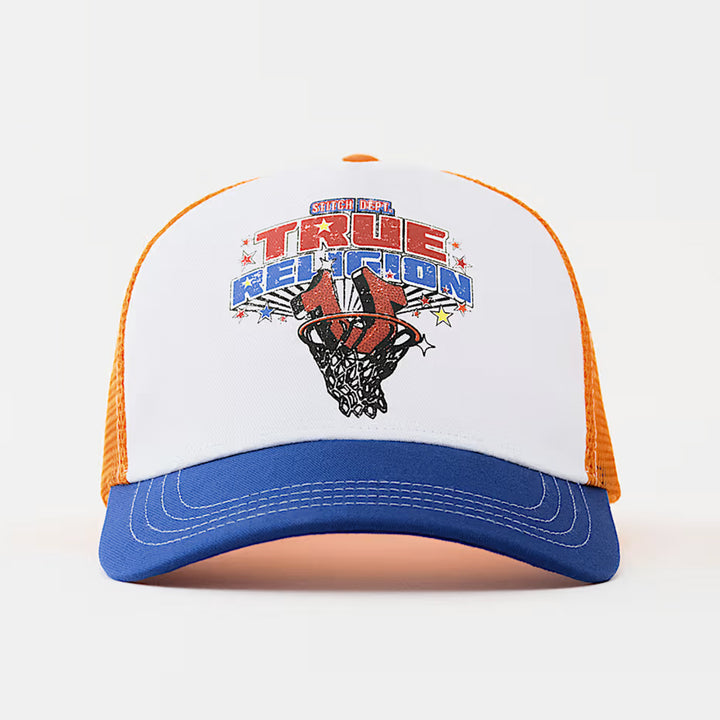 True Religion Horseshoe Dunk Trucker wht/royal/orange - Shop-Tetuan