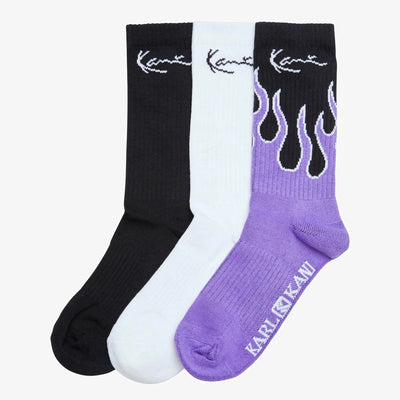 Karl Kani Signature 3-Pack Socks black/flames/white multicolor - Shop-Tetuan