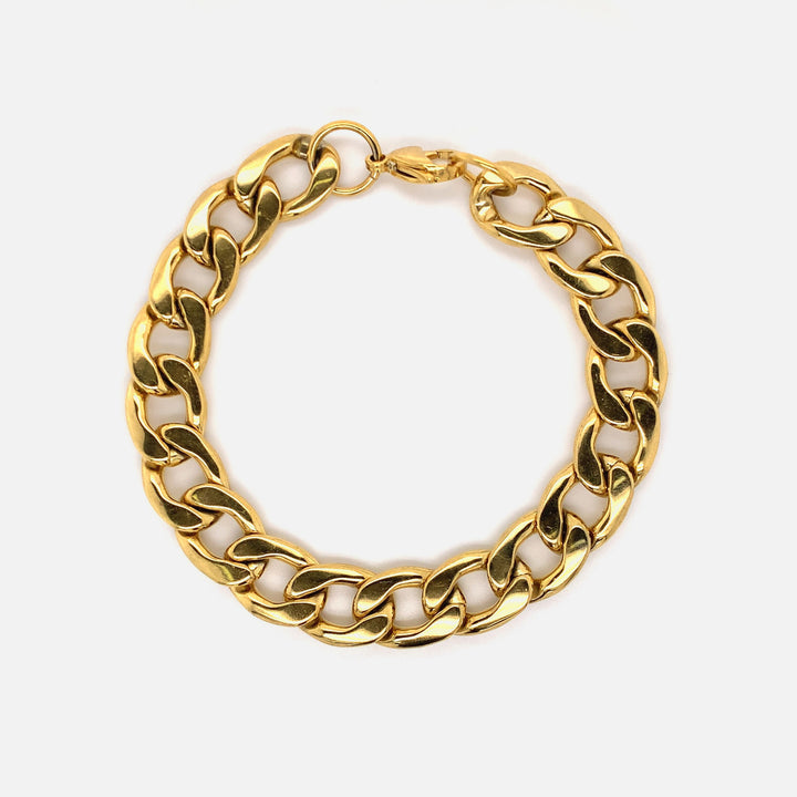 Cuban Link Bracelet 12mm x 18cm alloy gold