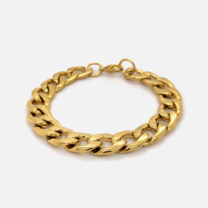 Cuban Link Bracelet 12mm x 18cm alloy gold