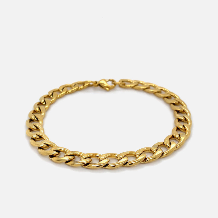 Cuban Link Bracelet 9mm x 19cm alloy gold