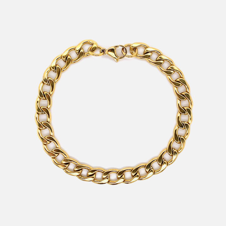 Cuban Link Bracelet 9mm x 19cm alloy gold