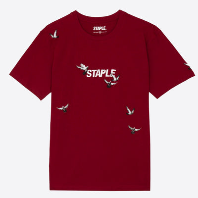 Staple Flock Logo tee burgundy - Shop-Tetuan