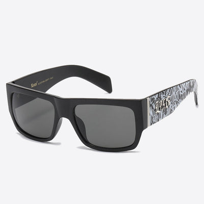 Locs Rectangle Graffiti Print Sunglasses matt black - Shop-Tetuan