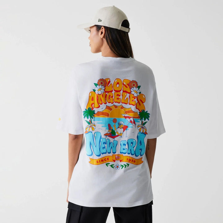 New Era Graphic White Oversized Tee white - Shop-Tetuan