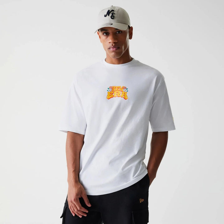New Era Graphic White Oversized Tee white - Shop-Tetuan