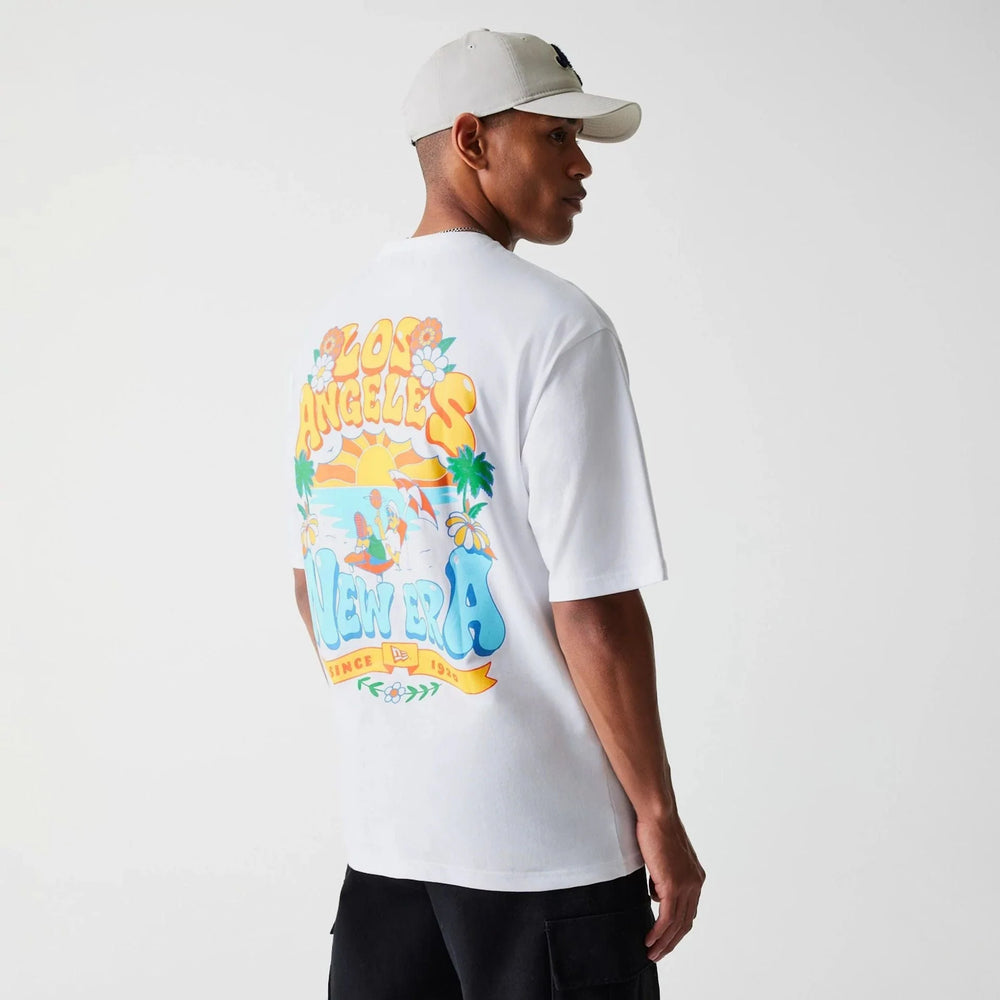 New Era Graphic White Oversized Tee white - Shop-Tetuan