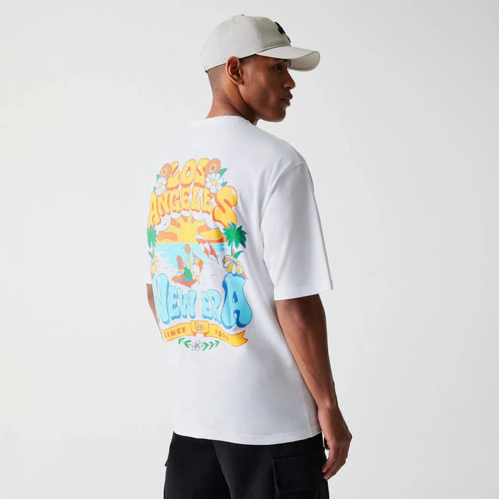 New Era Graphic White Oversized Tee white - Shop-Tetuan